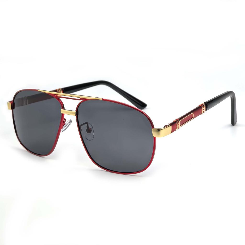 New men's pilot-style metal polarized sunglasses double beam day and night color-changing anti-ultraviolet sunglasses tide