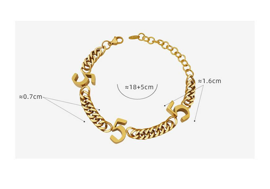 European-American Hip Hop Cuban Link Bracelet - 18K Gold-Plated Titanium Steel, Trendy Statement Jewelry