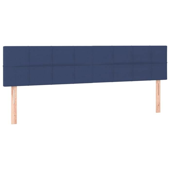 VidaXL 2x Têtes de Lit Meubles de Chambre à Coucher Accessoires de Lit Simple Têtes de Cadre de Lit Intérieur Bleu 346080