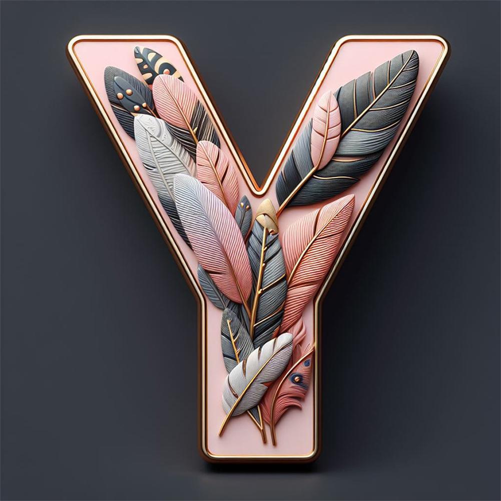 

5D DIY Полная круглая выкладка Алмазная живопись Перо Письмо Домашний декор Искусство Ремесло L