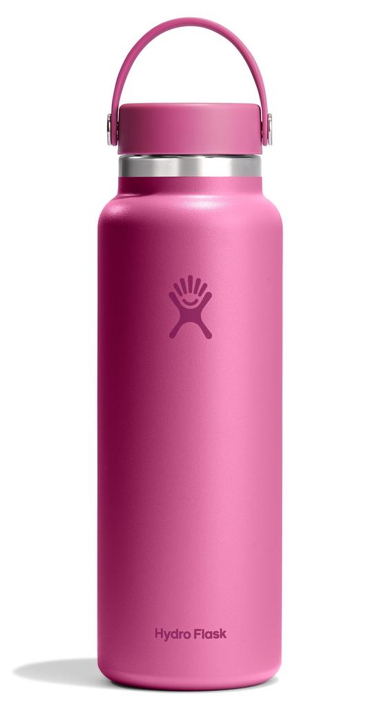 Wide Mouth 40oz 1.1L Stainless Steel Water Bottle with Leaf Design (Official Japanese Product)