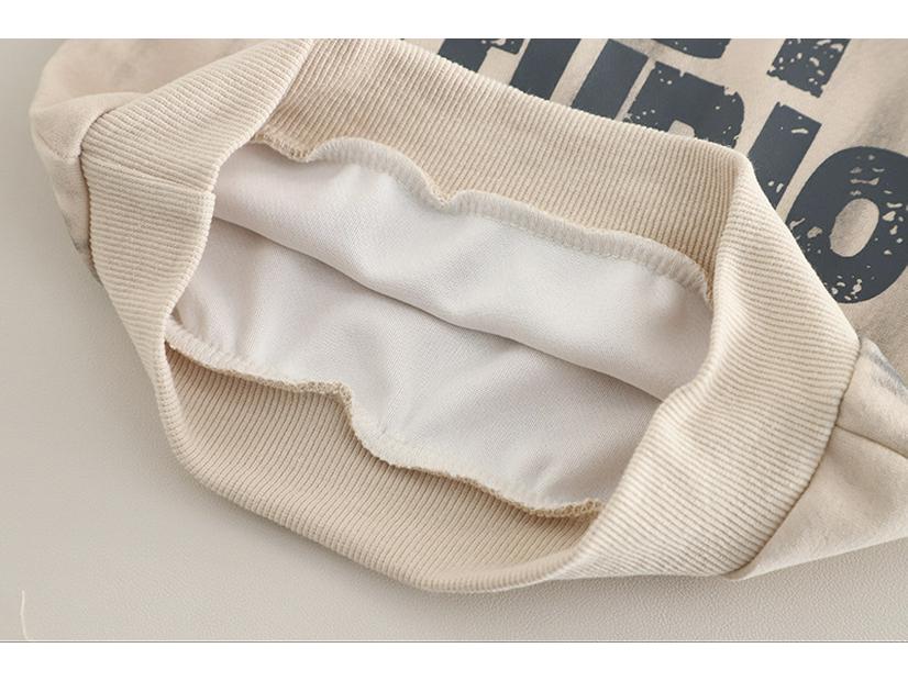 Boys' Spring 2025 Two-Piece Outfit: English Letter Round Neck Suit for Kids