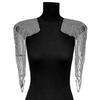 Pair Of Sequins Fringe Shoulder Patches For Party Attire Comfortable Long Wear Decorative Accent