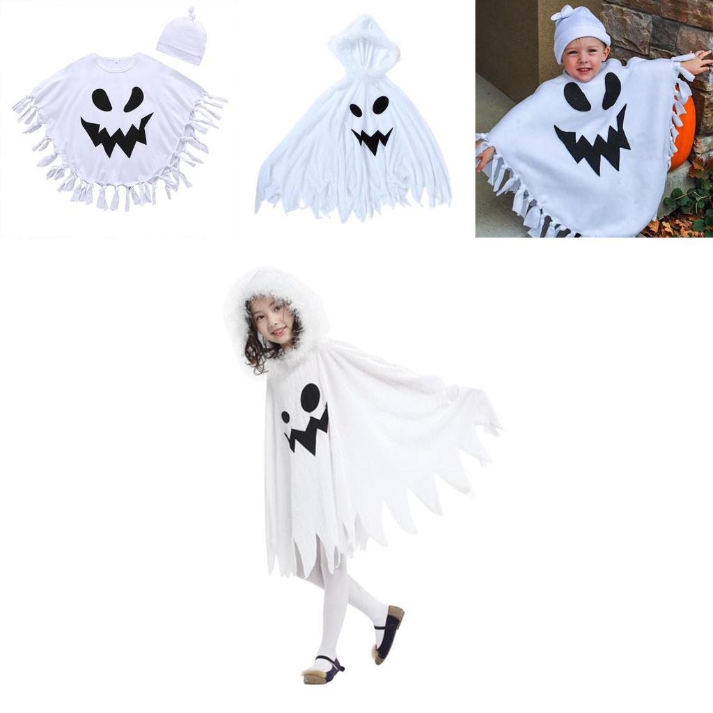 Soft And Comfortable Ghost Cloak Cape Halloween Cosplay Costume For Toddlers