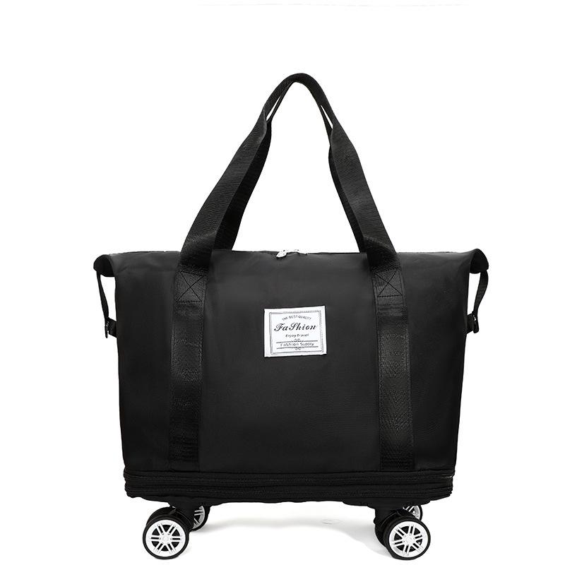 

Рюкзак для подорожей XL: Розширювана, Універсальні колеса, Відділення для сухого/вологого, Ручна поклажа, Спортивна сумка для студентів та ділових поїздок чорний