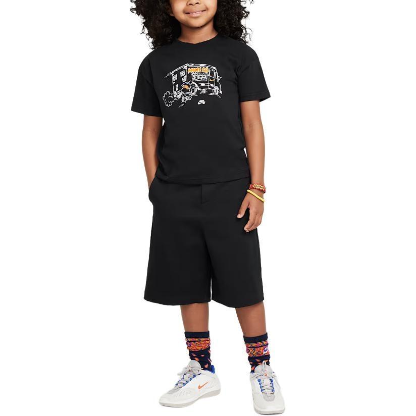 Nike Grade School T Shirts Crew Neck Moderate HQ3226-010