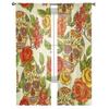 Skull Diamond And Flowers Seamless Background Chiffon Sheer Curtains for Living Room Bedroom Decor Window Voiles Tulle Curtain