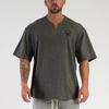 Oversized Breathable Loose Short Sleeved Shirts Summer Running Sports Cotton Gym Bodybuilding Tops Mens Casual Hip Hop T-shirts