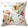 Chinesischer Stil Blumen und Grüne Blätter Kissenbezug Blumen und Blätter Sofa Kissen Sitzkissenbezug Premium Langlebig