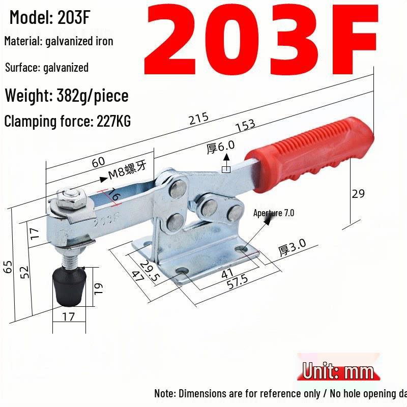 304 Stainless Steel Horizontal Toggle Latch Clamp GH-201