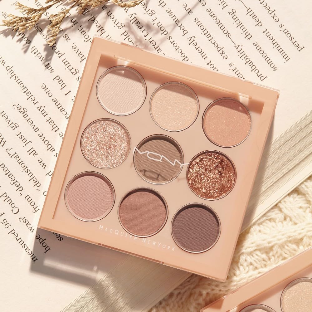 MACQUEEN NEWYORK 1001 Tone on Tone Eyeshadow Palette Nude mood Nude beige Makeup palette Eyeshadow eyeshadow palette Korean cosmetics (PRO9 color)
