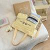 Damska Torba na Ramię Torba Studencka Color Block Torba Crossbody z Portmonetką