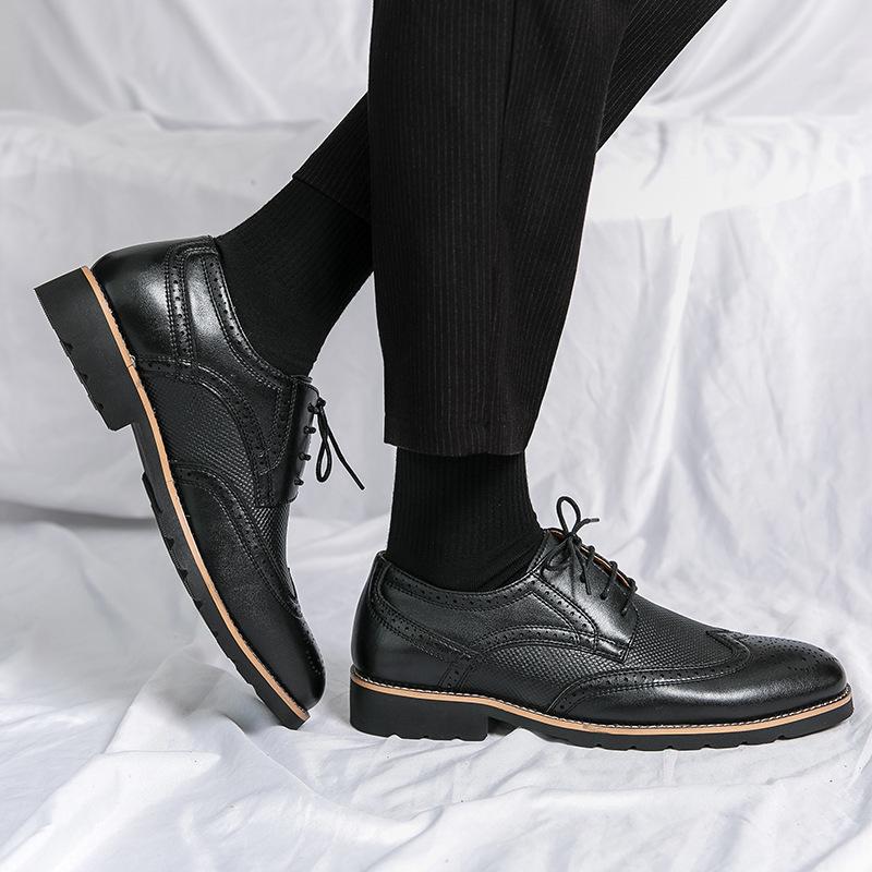 Cheap 22 new business dress casual breathable British pointed shoes leather shoes 38