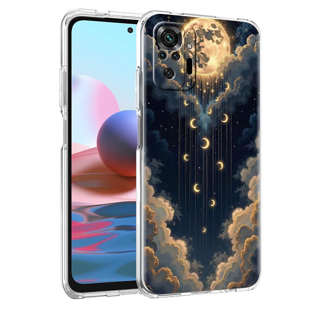 Transparent Phone Case for Redmi 14C 13C 10C 10 9 Note 13 12 11 K50 K40 Plus Pro 4G 5G Soft TPU Fashion Starry Sky Stars Pattern