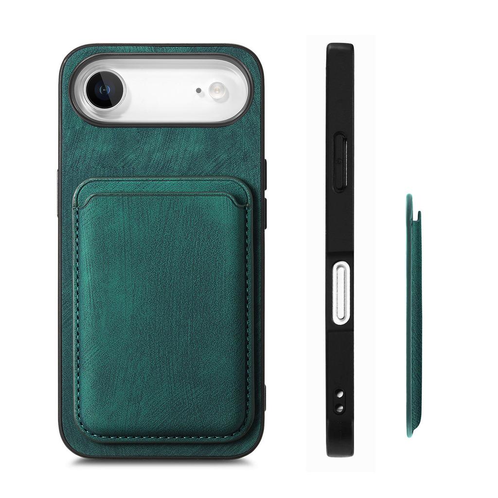For iPhone Air Case Compatible with MagSafe Leather Back Cover with Detachable Card Holder