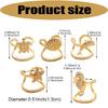 5Pieces Trendy Nail Opening Rings with Ocean Theme Nail Rings Stainless Steel Texture for Nail Accessories and Gifts