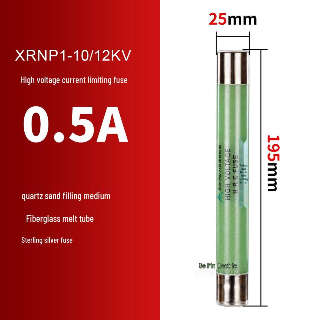 High-Voltage XRNP1-10/12KV Fuse: Current-Limiting & High Breaking Capacity PT Fuse Tube