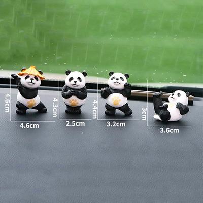 Small Panda Design Ornaments 4pcs/set-Car Center Console Decor,Interior Decoration,Car Ornaments,Interior Ornaments,Car Decor