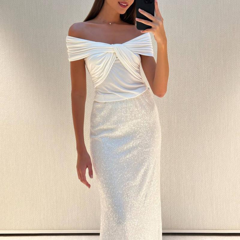 Tricou cu un singur umăr Tricou cu mânecă scurtă fără bretele