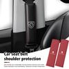 Car Seat Belt Cushion Safety Belt Leather Shoulder Protector Pad For Peugeot 206 307 308 3008 207 208 407 408 508 2008 5008 301 Ed1