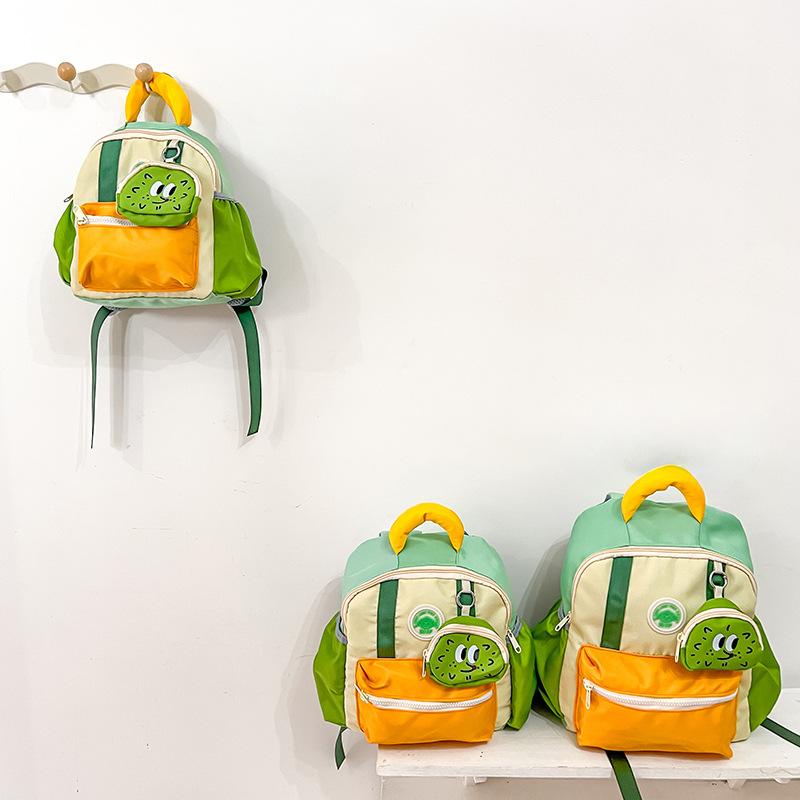 

Новий дитячий садок шкільний рюкзак для хлопчиків і дівчаток маленький рюкзак 3-6 років дитина дитячий рюкзак відповідного кольору дофамін шкільний рюкзак [Small] 21 * 26 * 10cm зелений