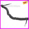 -ABUB 5Pcs 9.3 Inch Black RJ9 Telephone Phone Modem Coil Line Cord Cable