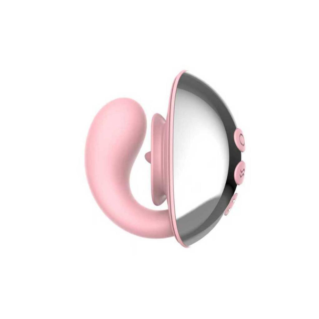 Moonlight Vibrating Clitoral Stimulator: Multi-Frequency Insertable Tongue Licking Sex Toy for Women's Self-Pleasure.