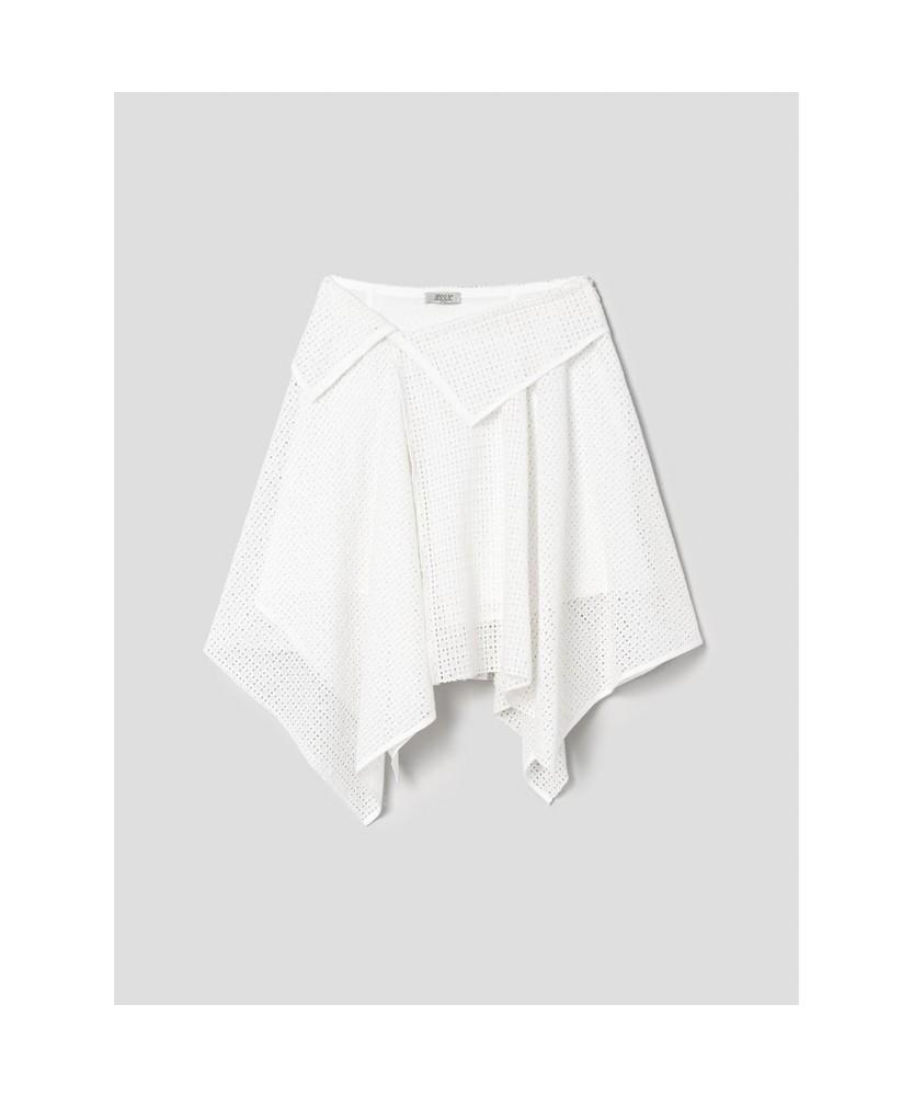 Anggae Eyelet Scarf Skirt White