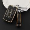Land Rover Key Case for Range Rover, Sport, Evoque, Discovery 4, Defender 110, Velar, Freelander - 5 Shell Buckle
