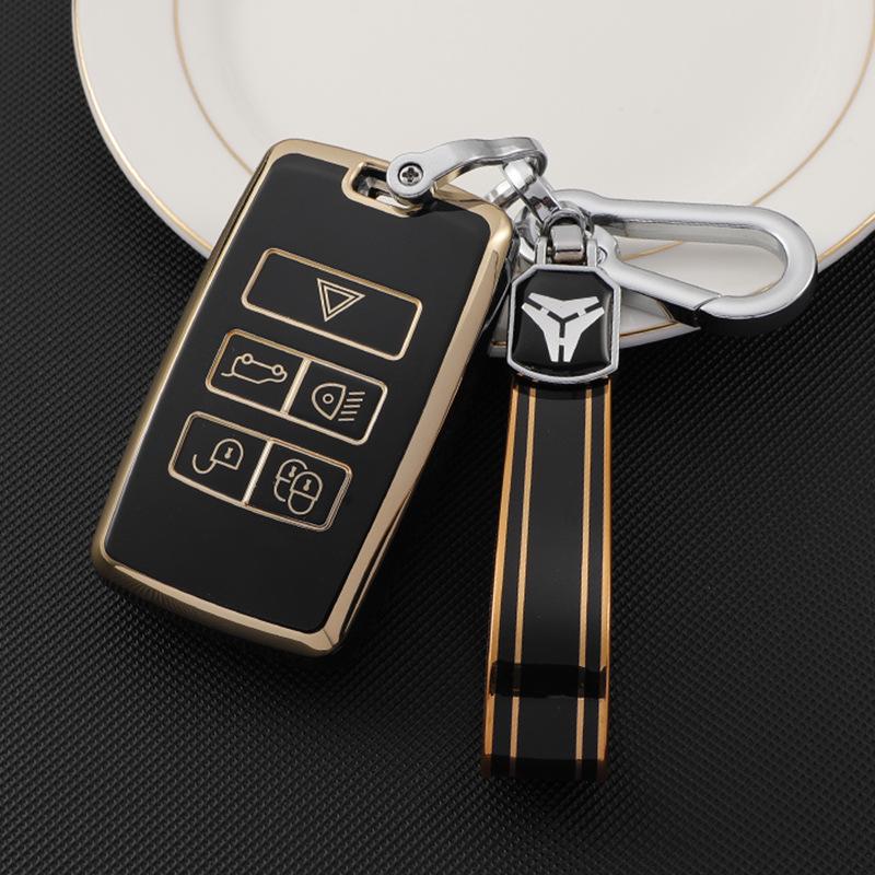 Land Rover Key Case for Range Rover, Sport, Evoque, Discovery 4, Defender 110, Velar, Freelander - 5 Shell Buckle