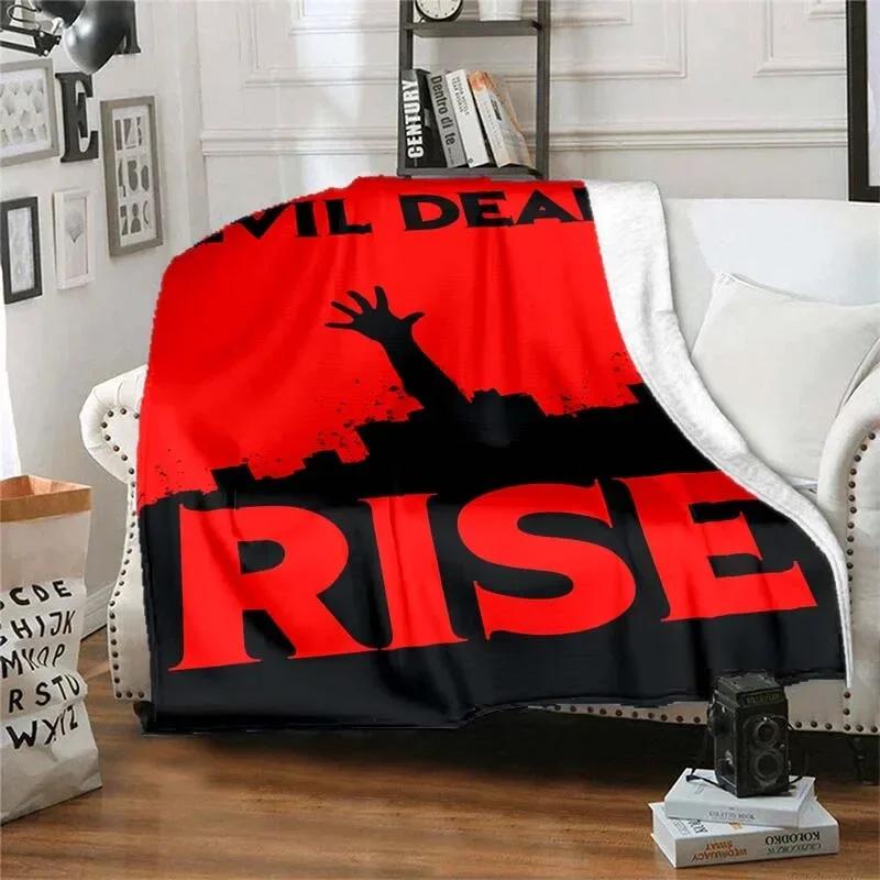 Supernatural Horror Movie Evil Dead Square Print Blanket Soft Cozy Bed Blanket , for Family Outdoor Picnic Trips Warm Gift