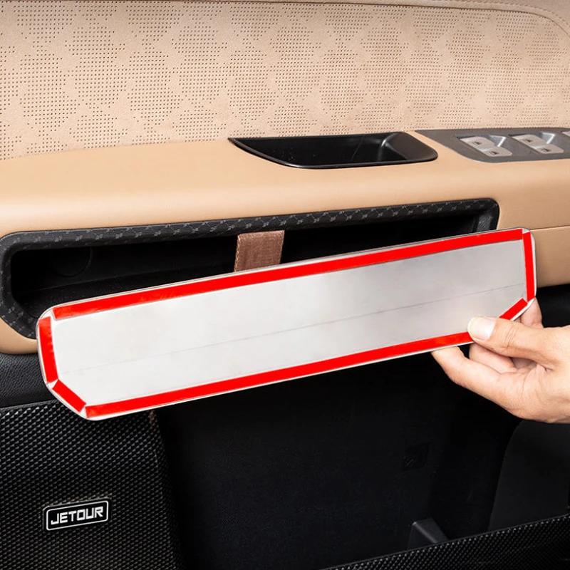 Car Stainless Steel Door Handle Panel Decorative Cover For Chery Jetour Traveller T2 2023 2024 Modification Accessories