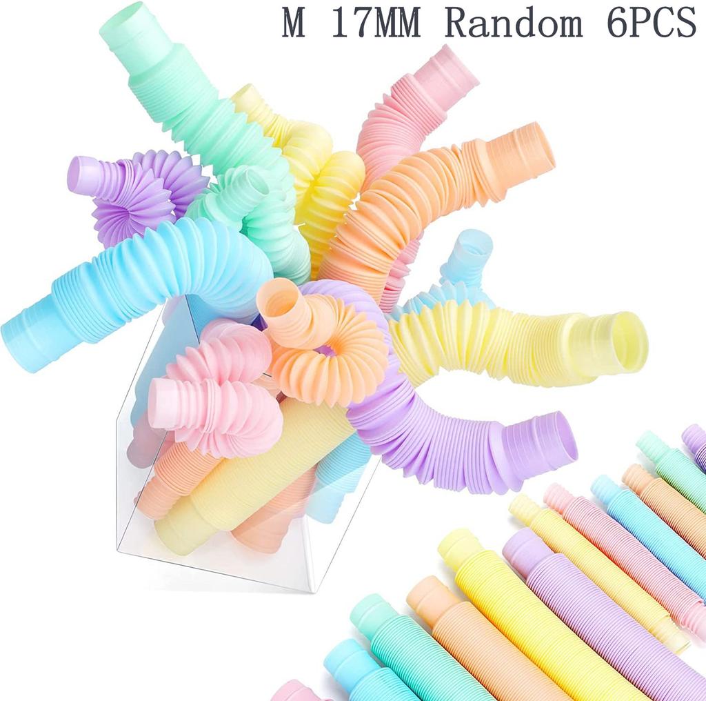 Colorful PopTelescopic Tube Stretching Corrugated Tube Children Adult Party Festival Stress Relief Toy