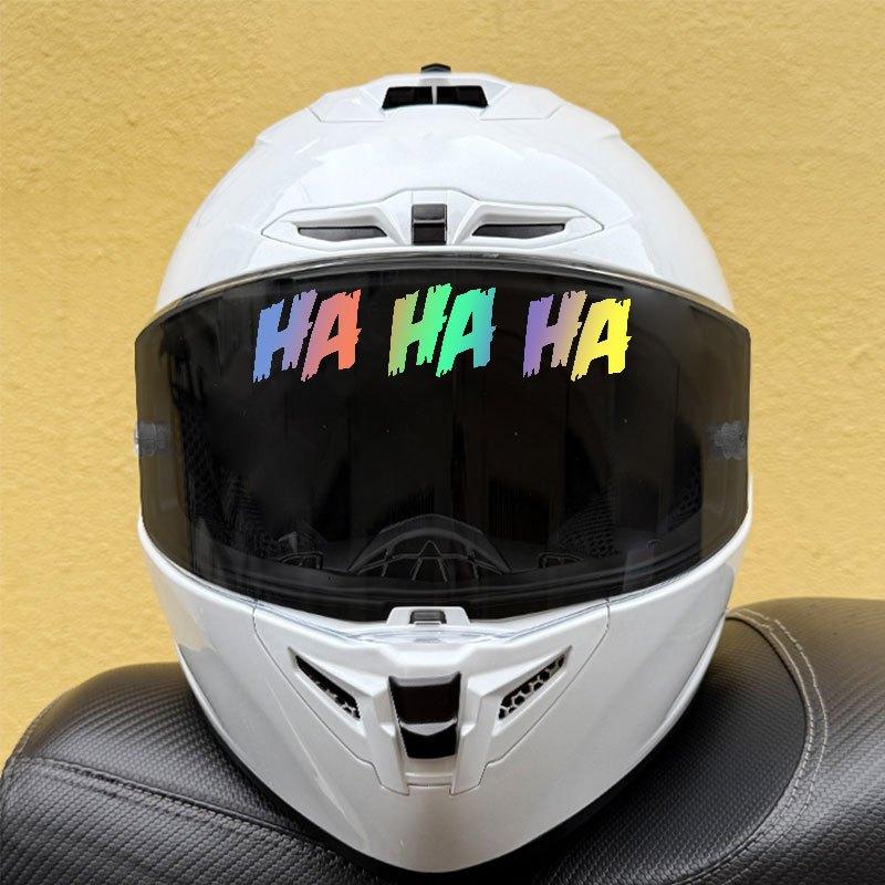 Multi-color HA HA HA Style Sticker, Waterproof Durable Vinyl Decal, Trendy Art Decor for Motorcycle, Car, Helmet, Laptop