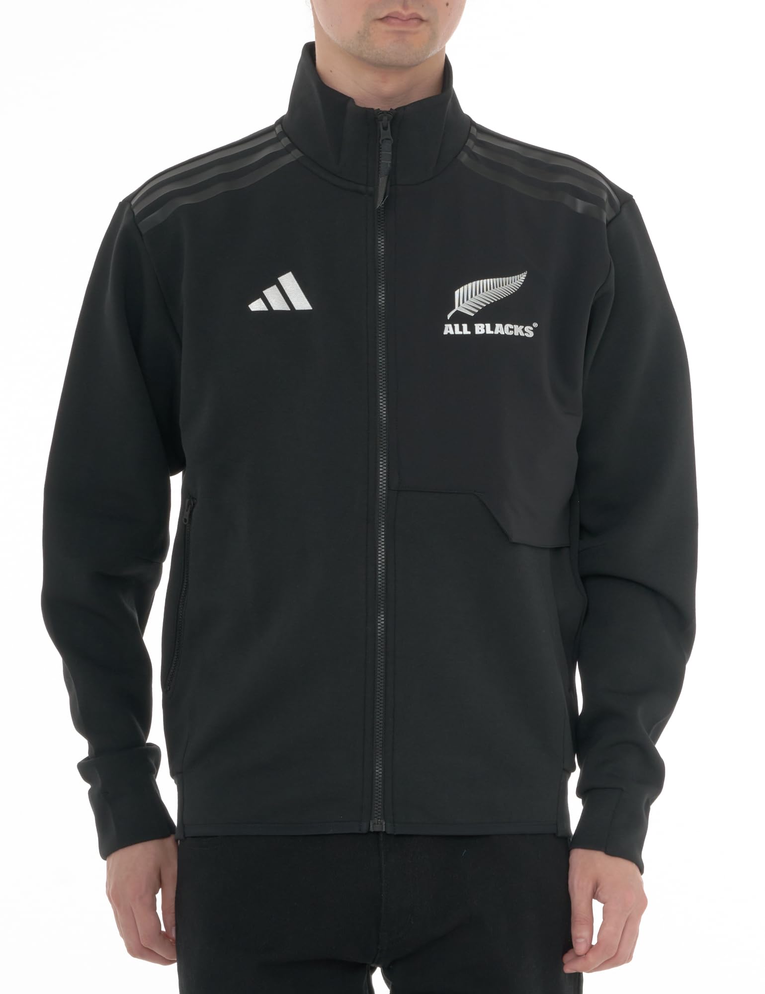 

Adidas Куртка-гимн регбийной команды All Blacks JOK30 Мужская полностью черная (IX3119) Ж/М