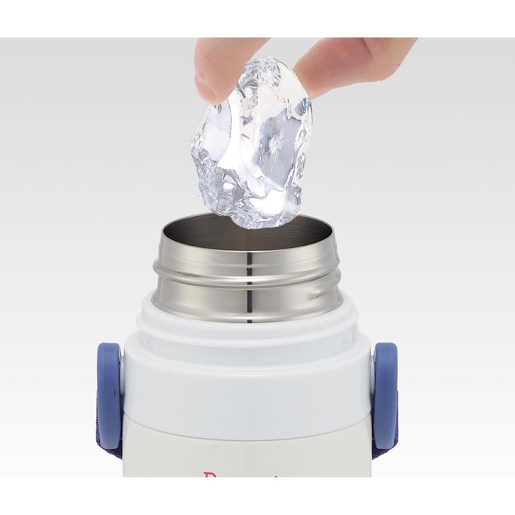 Snoopy Water Direct Stainless Steel 470ml [Insulated Bottle] Ultra-lightweight, Compact, Lockable, One-push Bottle,