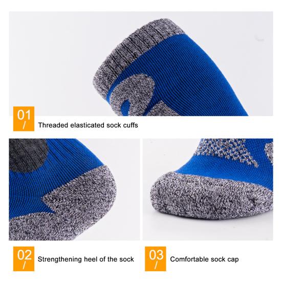 1 Pair Skiing Socks Anti-Fall Non-Slip Moisture-Absorbing Breathable Three-Dimensional Heel Thermal Outdoor Activities Ski Socks