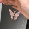 Butterfly Pendant Choker Adjustable Chain Necklace Perfect Gift for Girls Women