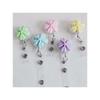 1pc Flower Shape Badge Reel Card Holder Retractable ID Card Badge Clip Office Employee Nurse Supplies Name Tag Badge Reels
