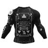 T-shirt de compression pour homme Cody Lundin Tattoo pour la salle de sport Masculin Sublimation Manches longues Rashguard BJJ Jiu Jitsu Boxe Maillot Personnalisé