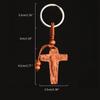 Wooden Jesus Cross Keyring Religious Keychain Charm Car Keyring Bag Pendant