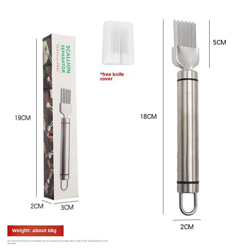 

Кухонний гаджет із нержавіючої сталі 304 із гострими лезами для ефективного нарізання цибулі та кісток. Round handle with knife sheath