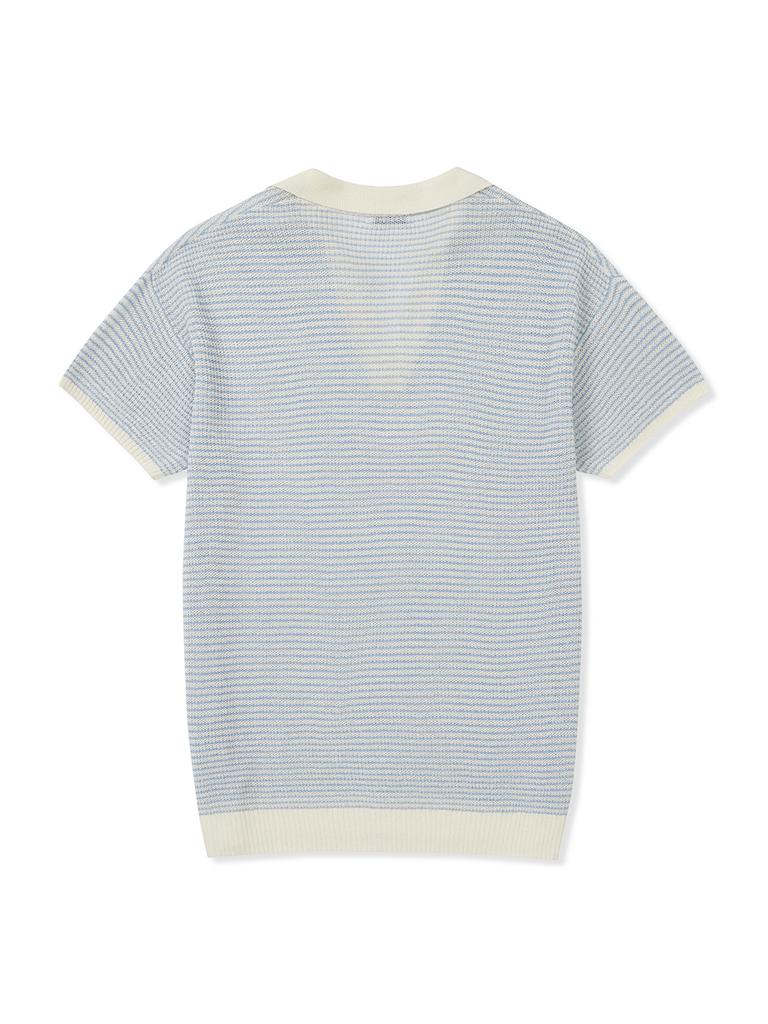 Clove [25Ss Clove] Stripe Knit Cover Up (Sky Blue)