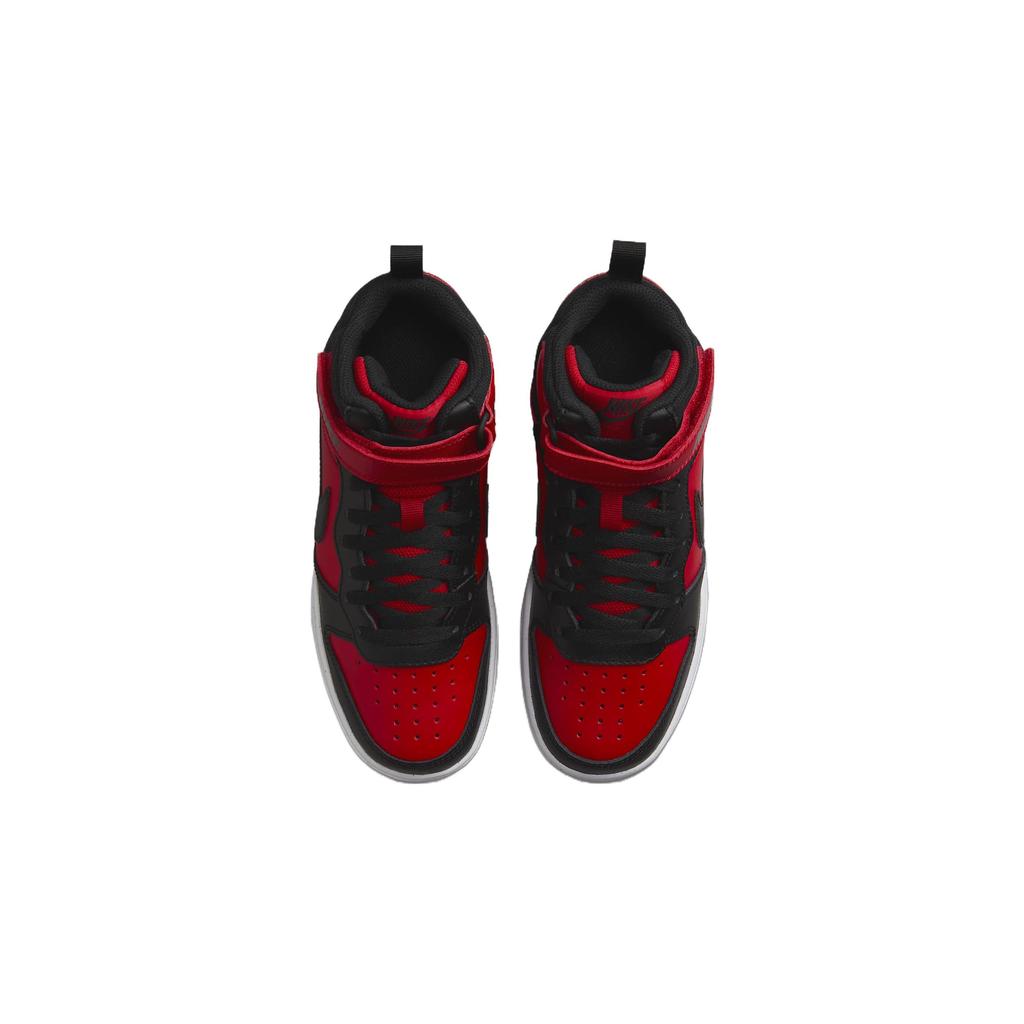 (GS) Nike Court Borough Mid 2 'Black University Red' Kids' CD7782-602