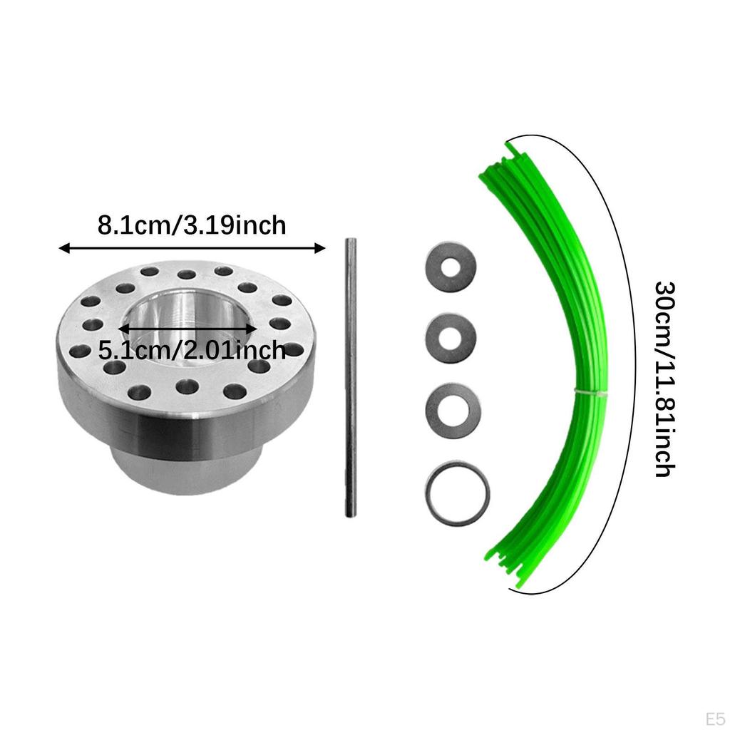 Gressklipperhode-tilbehør, Erstatningsdeler i aluminium for ugressbørste, Tråd for plen