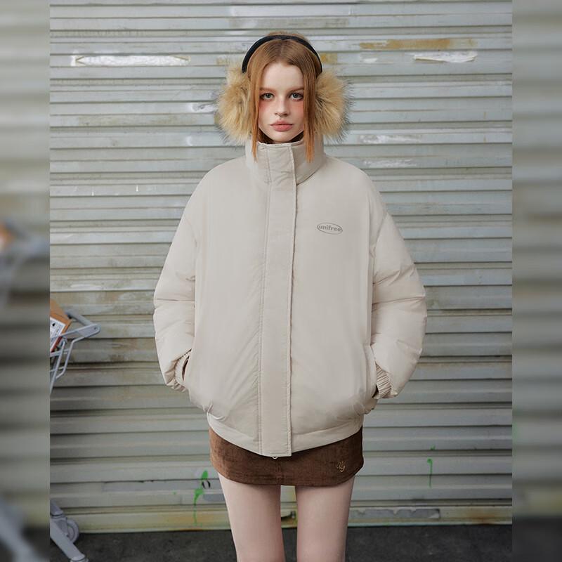 UNIFREE Retro Loose-Fit Stand Collar Padded Jacket