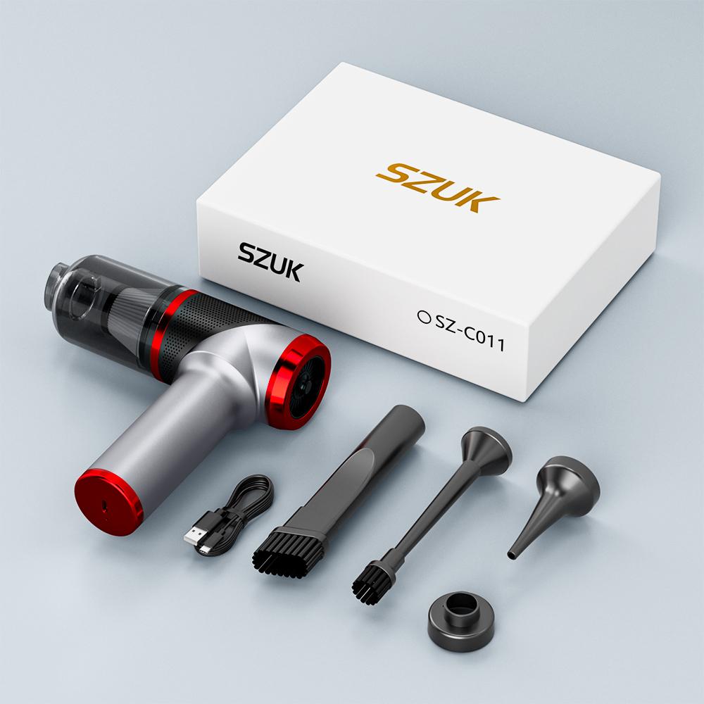 

SZUK Мини-пылесос для автомобиля с мощным всасыванием, портативный беспроводной очиститель, клавиатура для автомобиля, бытовая техника чёрный