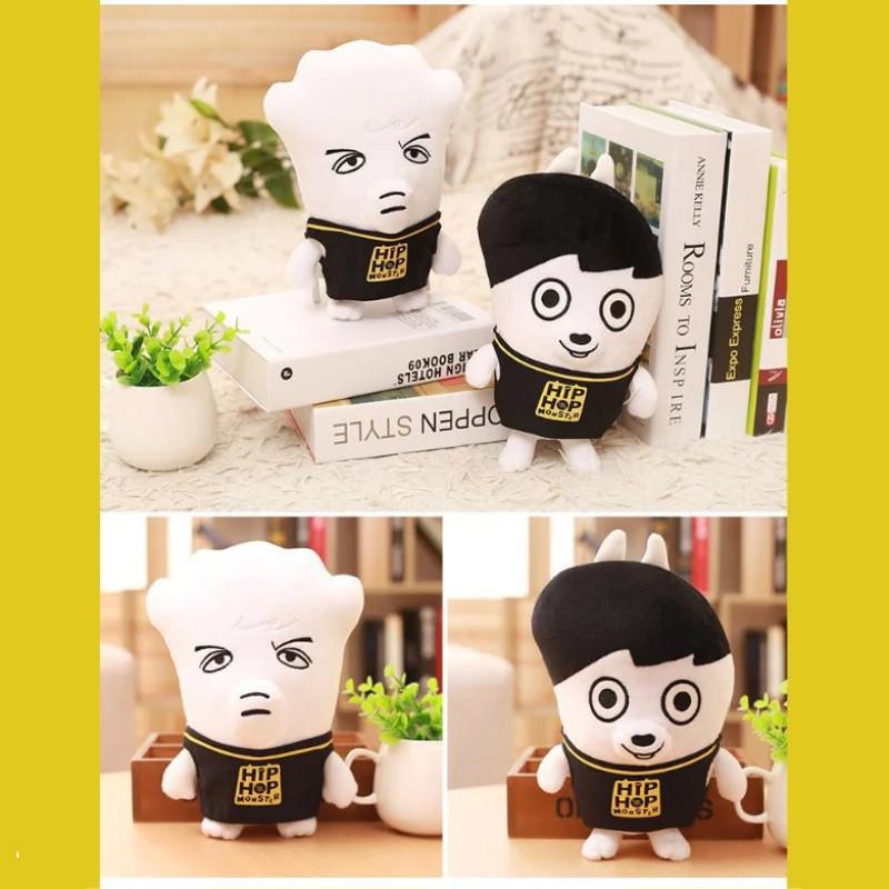 Iconic Boys Bangtan Plush Toy Figure Black Color Soft Material Home Doll Office
