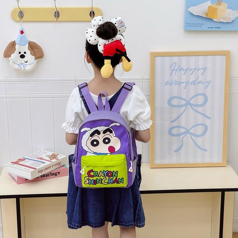 Chan Crayon Shin Action Kamen Letters Cartoon Pattern Children Backpack