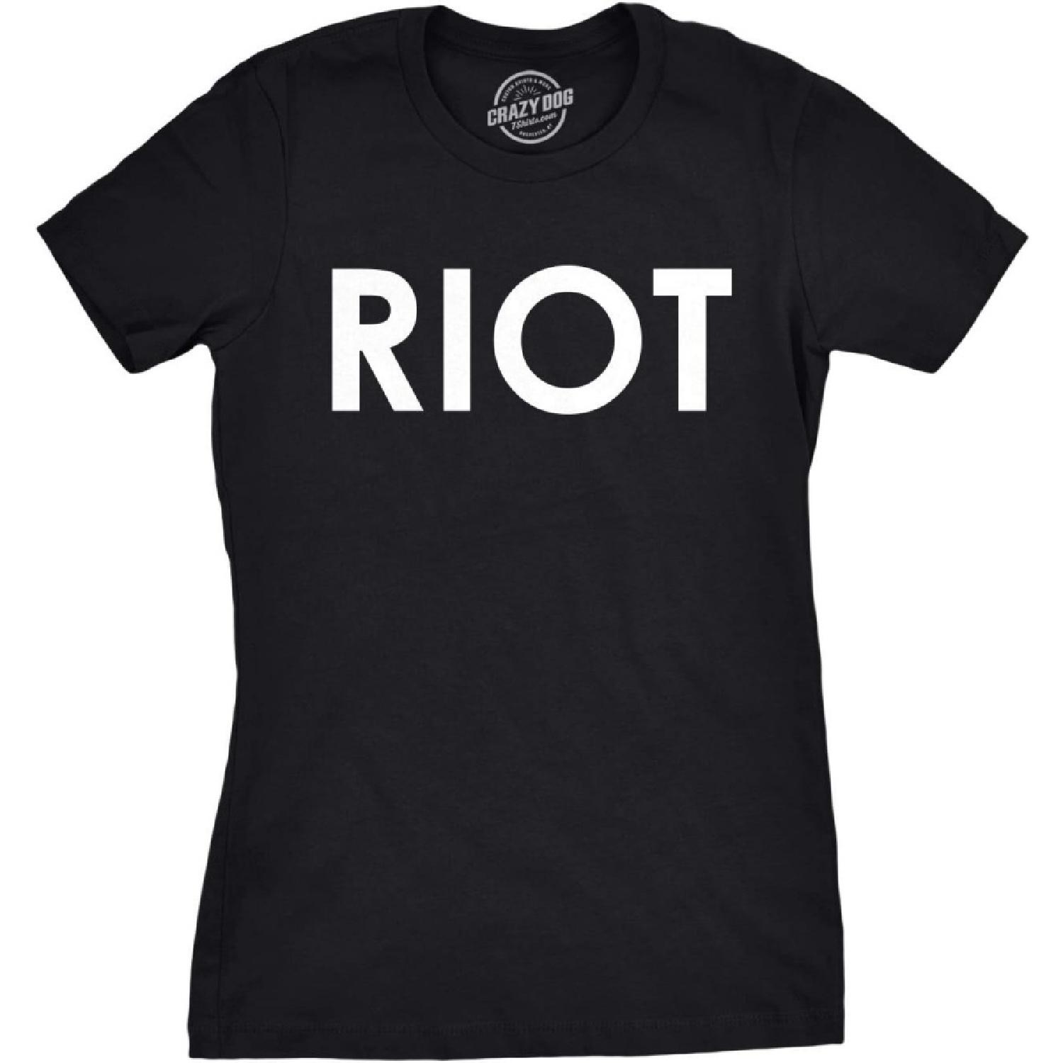 Womens Riot T Shirt Funny Shirt for Ladies Political Novelty Tees Humor XXXXXL разноцветный